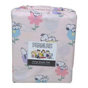 Peanuts Snoopy King Sheet Set By Berkshire Floral Pink Spring Sheets